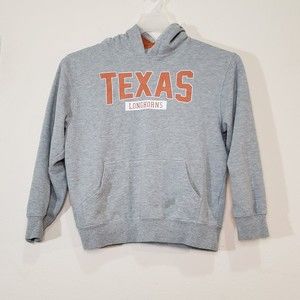 University of Texas Longhorns Grey Hoodie Size Boys L 16-18 (Mens XS)